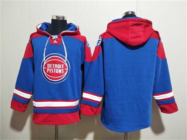 Men's Detroit Pistons Blank Blue Red Lace-Up Pullover Hoodie,We sell and wholesale Men's Detroit Pistons Blank Blue Red Lace-Up Pullover Hoodie on line form chian!